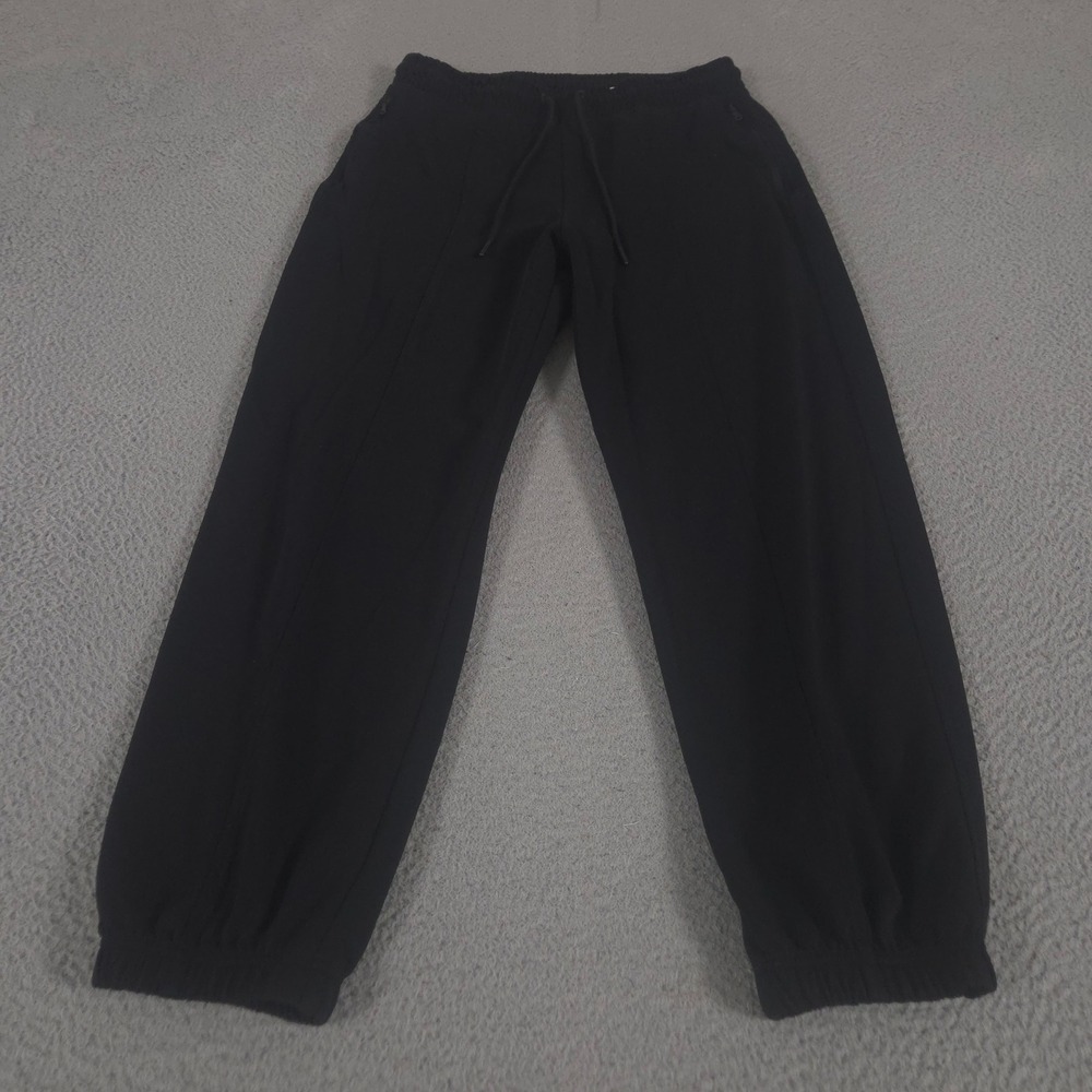 Old Navy Sweatpants Women Medium Black High-Waisted Dynamic Fleece Jogger Pocket